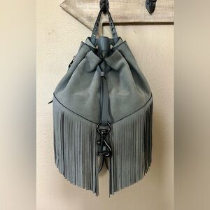 Rebecca Minkoff Blythe Fringe Drawstring Backpack